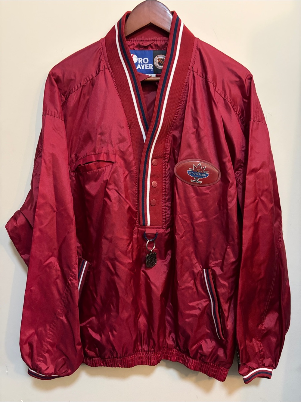 Rare 1998 NHL All Star Game Vancouver Jacket Red Pullover Mens Large
